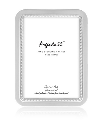 Argento SC Curved Inner Bead Sterling Picture Frame, 4″ x 6″