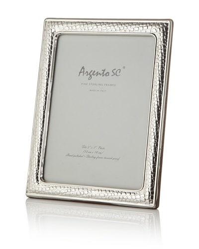 Argento SC Thin Croc Sterling Silver Frame, 5 x 7