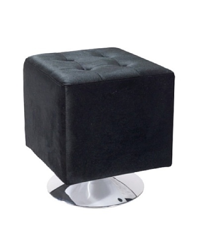 Armen Living Pica Square Ottoman, Black