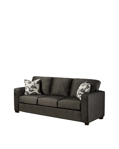 Armen Living Calvin Sofa in Talbot Fabric, Onyx