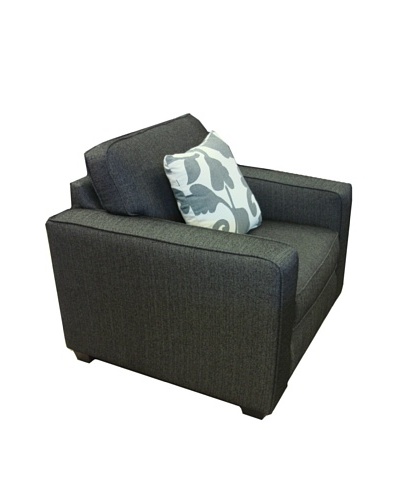 Armen Living Calvin Chair in Talbot Fabric, Onyx