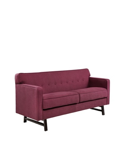 Armen Living Halston Loveseat, Claret Purple