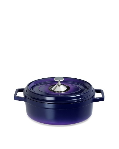 Art & Cuisine Cocotte Series Cast Aluminum Oval Roaster Pan [Purple]
