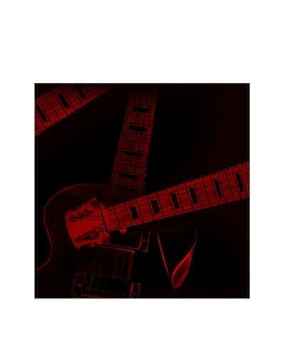 Art Addiction Red Guitar, Middle Panel, 30″ x 30″
