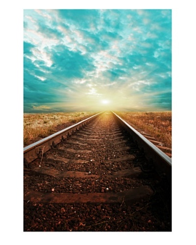 Art Addiction Sunset Tracks 36″ x 24″ Acrylic Panel