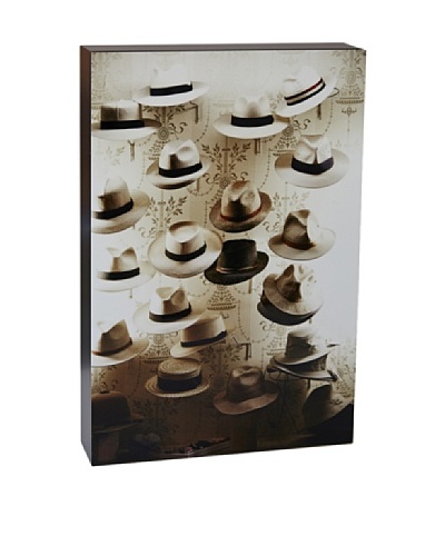 Art Block Old England Hats - Fine Art Photography On Lacquered Wood Blocks