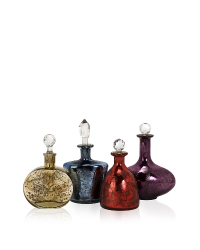 Set of 4 Moulin Glass Decanters