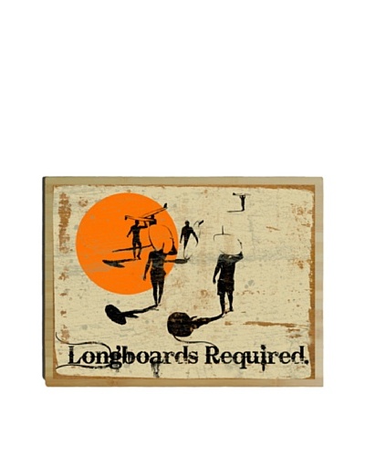 Artehouse Longboards Required Bamboo Wood Sign