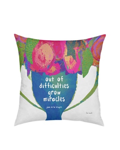 Artehouse Out Of Difficulties Flowers In Vase Pillow