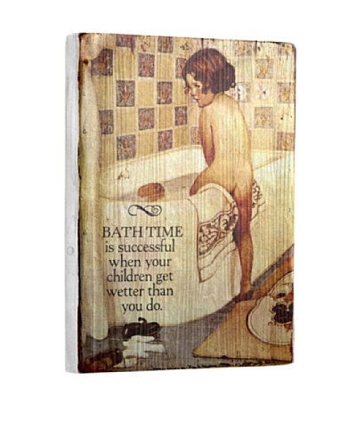 Artehouse Bath Time Reclaimed Wood Sign