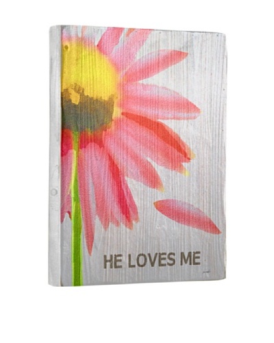 Lisa Weedn He Loves Me Reclaimed Finished Wood Portrait