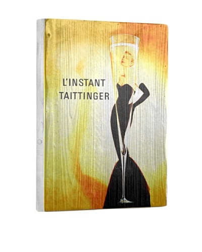 Artehouse L'Instant Taittinger Reclaimed Wood Sign