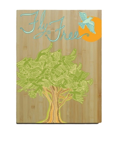 Artehouse Fly Free Bamboo Wood Sign, 20″ x 14″