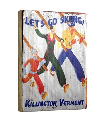 Artehouse Let's Go Skiing-Killington Reclaimed Wood Sign