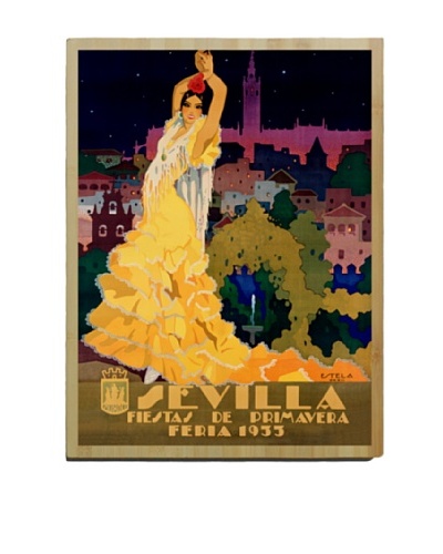 Artehouse 1933 Sevilla Fiesta Bamboo Wood Sign