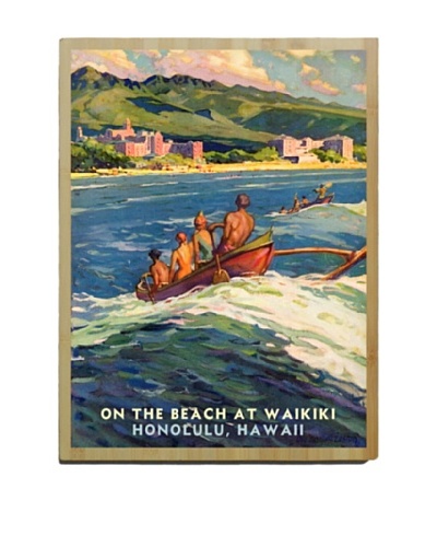 Artehouse Waikiki Beach Bamboo Wood Sign