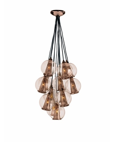 Arteriors Home Caviar Rose Gold/Rose Glass Fixed Small Cluster