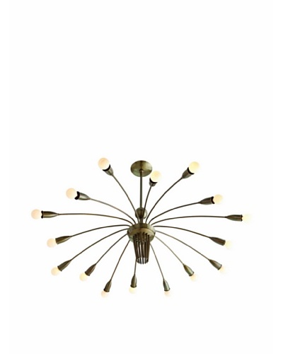 Arteriors Home Valdez Chandelier, Vintage Brass