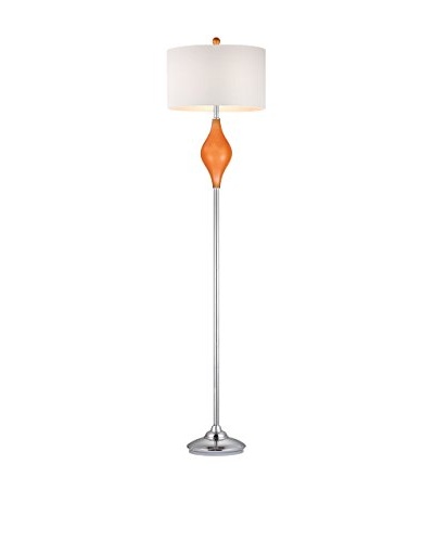 Artistic Lighting Glass Floor Lamp, Tangerine/Nickel