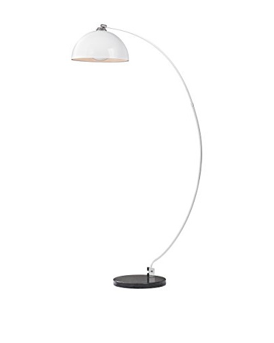 Artistic Lighting Contemporary Arc Floor Lamp, White/Black/Chrome