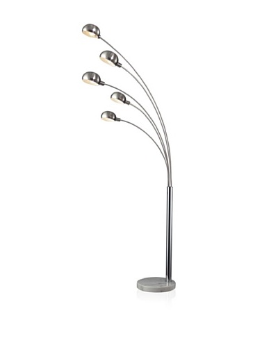 Artistic Lighting Penbrook Arc Multi-Floor Lamp in Silver Plating with White Marble