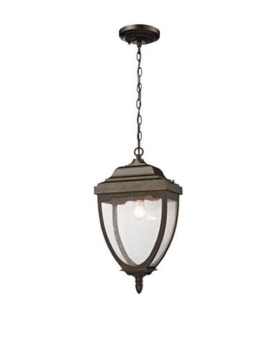 Artistic Lighting Brantley Place Outdoor Pendant Light, Weathered Rust