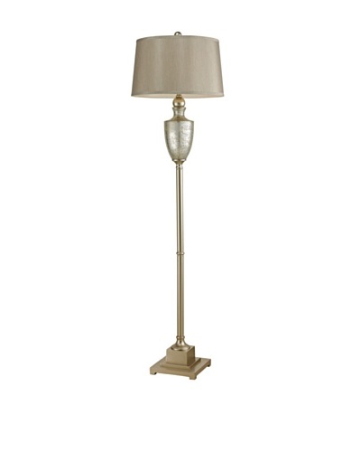 Artistic Lighting Elmira Antique Mercury Glass Floor Lamp, Silver