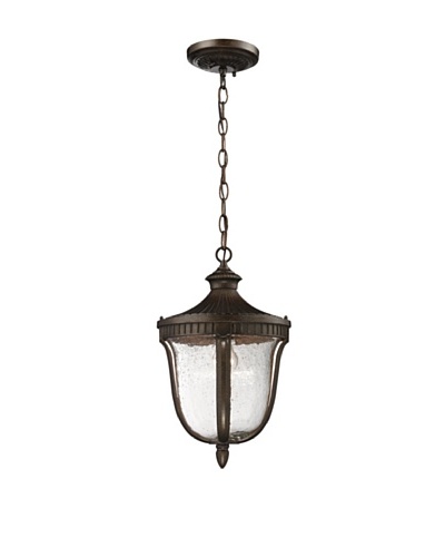 Artistic Lighting Worthington Outdoor Pendant Light, Weathered Rust