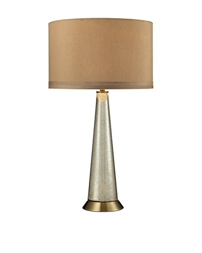 Artistic Lighting Mercury Column Table Lamp, Antique Mercury/Aged Brass