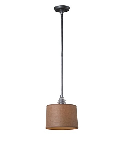 Artistic Lighting Insulator Glass Pendant, Weathered Zinc