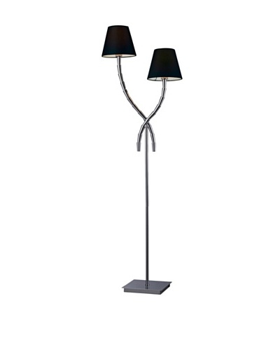 Artistic Lighting Park Avenue 2 Light Floor Lamp, Chrome/BlackAs You See