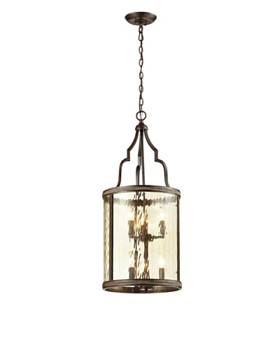 Artistic Lighting Mooreland Collection 3+3-Light Pendant, Weathered Bronze