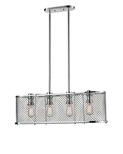 Artistic Lighting Brisbane Collection 4-Light Chandelier, Polished Chrome