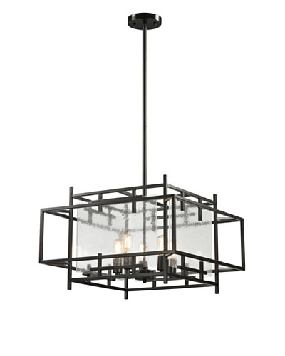 Artistic Lighting Intersections Collection 5-Light Pendant, Oil Rubbed Bronze