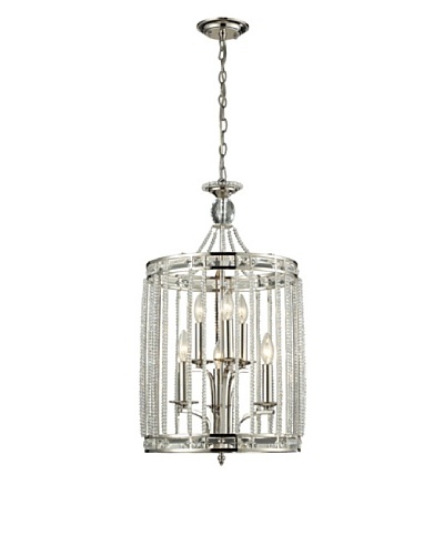 Artistic Lighting Aubree Collection 6-Light Pendant, Polished Nickel