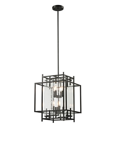 Artistic Lighting Intersections Collection 4+4-Light Pendant, Oil Rubbed Bronze
