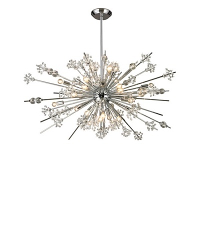 Artistic Lighting Starburst Collection 29-Light Chandelier, Polished Chrome