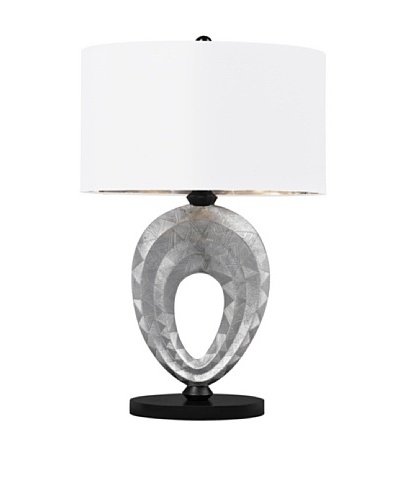 Artistic Lighting Dulce Composite Table Lamp, Silver/Black