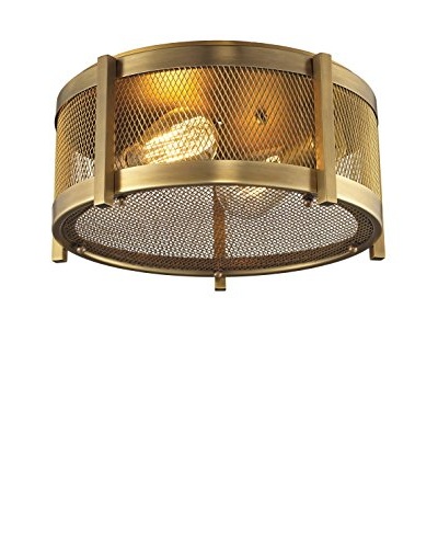Artistic Lighting Rialto Collection 2-Light Flush Mount, Aged Brass