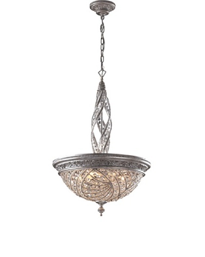 Artistic Lighting Renaissance 6-Light Pendant Ceiling Fixture, Sunset Silver