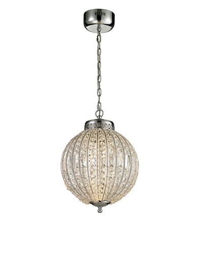 Artistic Lighting Crystal Sphere Collection LED Pendant, Polished Chrome