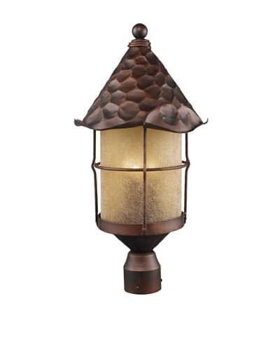 Artistic Lighting Rustica 3 Light 26″ Outdoor Post Light, Antique Copper