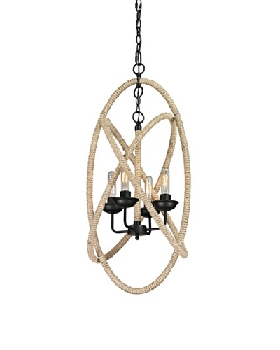 Artistic Lighting Pearce Collection 4-Light Chandelier, Matte Black