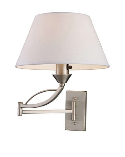 Artistic Lighting Elysburg 1-Light LED Swingarm Sconce, Satin Nickel