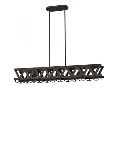 Artistic Lighting Iron Truss 3-Light Billiard/Island Chandelier, Vintage Rust Finish