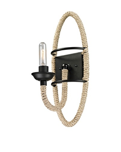 Artistic Lighting Pearce Collection 1-Light Sconce, Matte Black