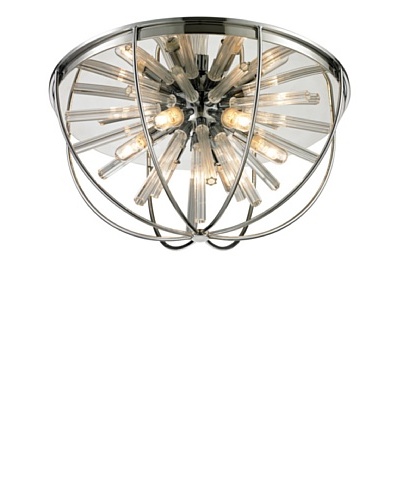 Artistic Lighting Twilight Collection 6-Light Flush Mount, Polished Chrome