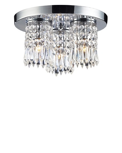 Artistic Lighting 3-Light Flush Mount, Polished Chrome