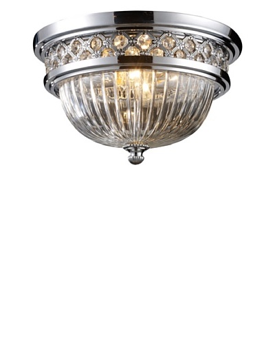 Artistic Lighting 2-Light Flush Mount, Polished Chrome