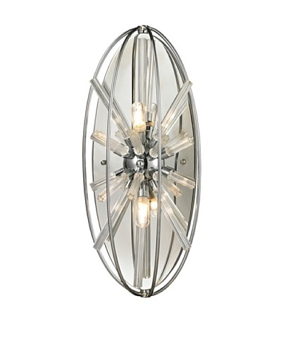 Artistic Lighting Twilight Collection 2-Light Sconce, Polished Chrome